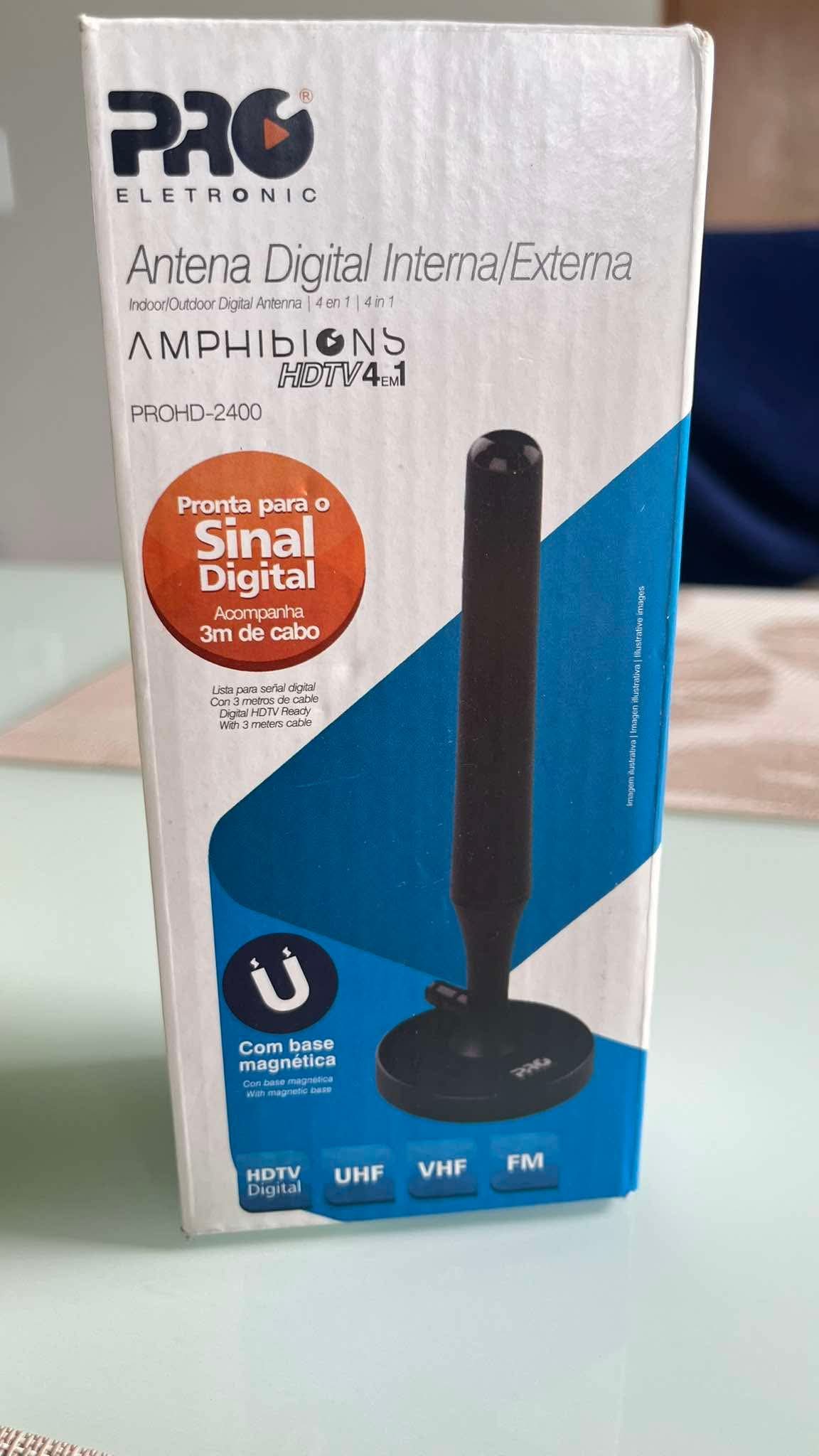 📺 Antena Digital Interna/Externa PRO Electronic – HDTV 4 em 1